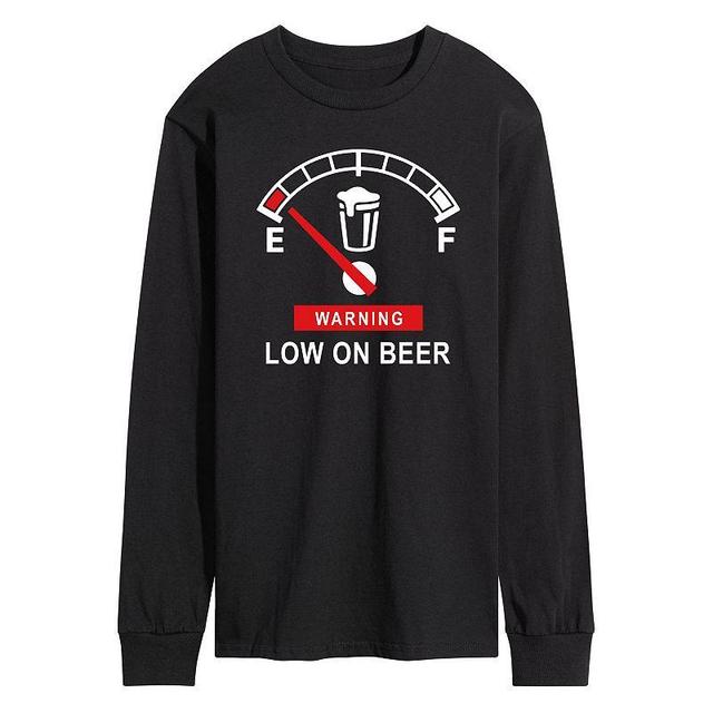 Mens Low on Beer Long Sleeve Tee Product Image