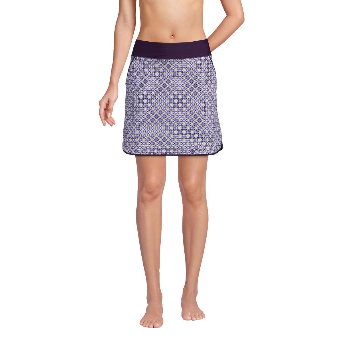 Womens Lands End Quick Dry Active Swim Skort Dark Blue Product Image