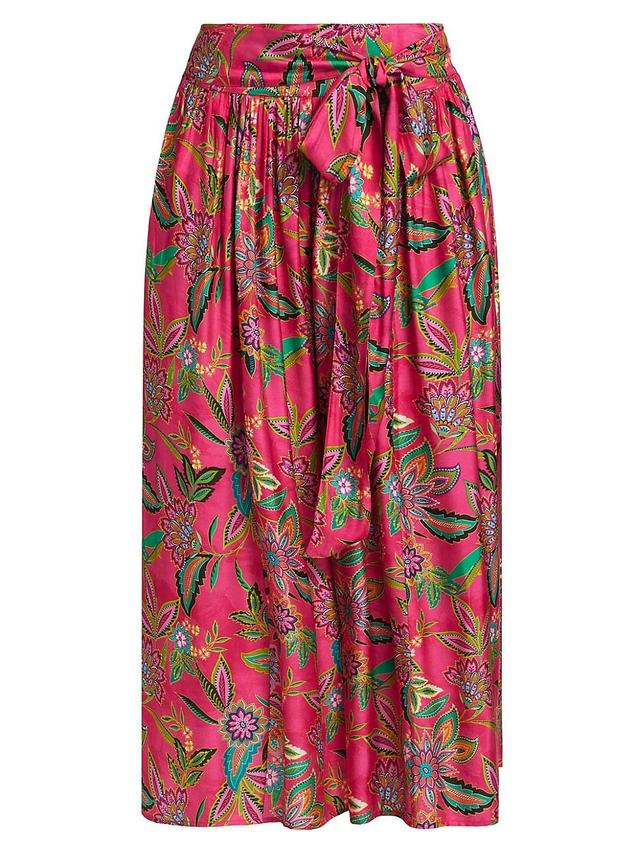 Flamingo Palazzo Cropped Pants Product Image