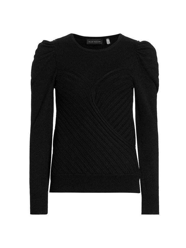 Womens Puff-Sleeve Sweater Product Image