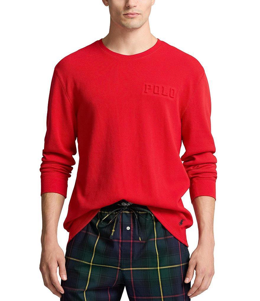 Polo Ralph Lauren Crewneck Waffle-Knit Sleep Shirt Product Image