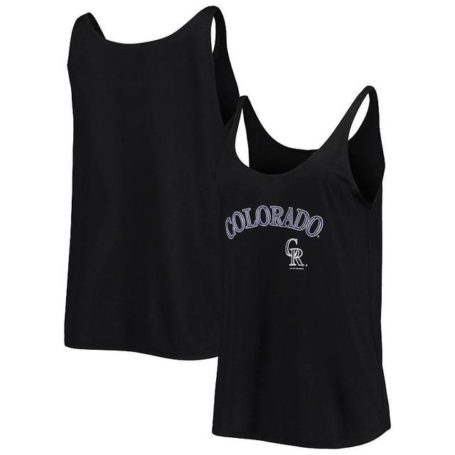 Womens Soft as a Grape Colorado Rockies Slouchy Tank Top Product Image