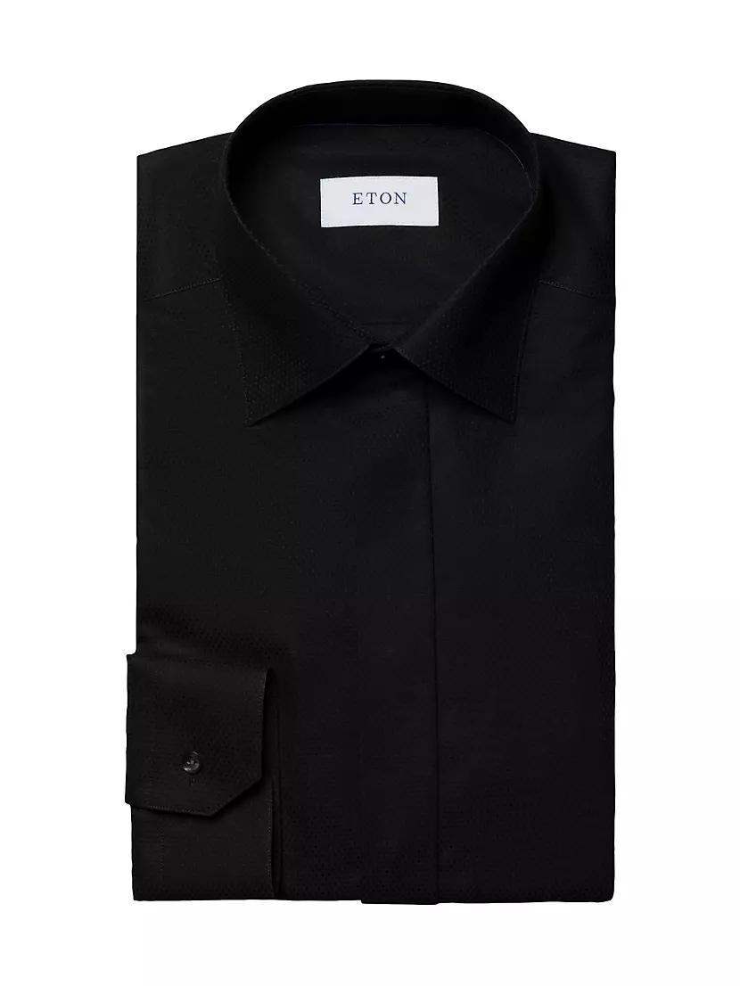 Slim-Fit Pin-Dot Piqué Shirt Product Image