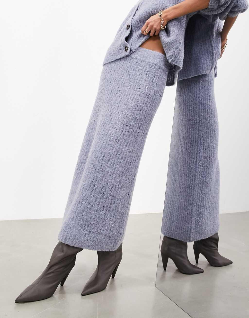 ASOS EDITION chunky knitted midi skirt Product Image