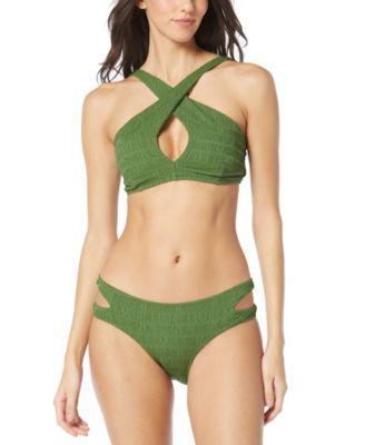 Vince Camuto Womens Crossover Bikini Top Cutout Bikini Bottoms Product Image