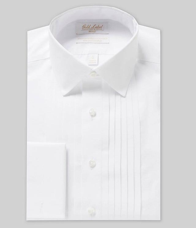 Gold Label Roundtree & Yorke Fitted Non-Iron Spread Collar French Cuff Tuxedo Dress Shirt Product Image