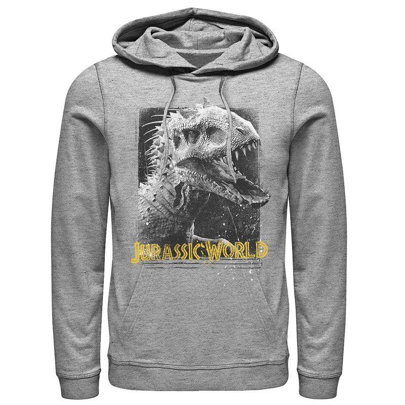 Mens Jurassic World Indominus Rex Profile View Graphic Pullover Hoodie Blue Product Image