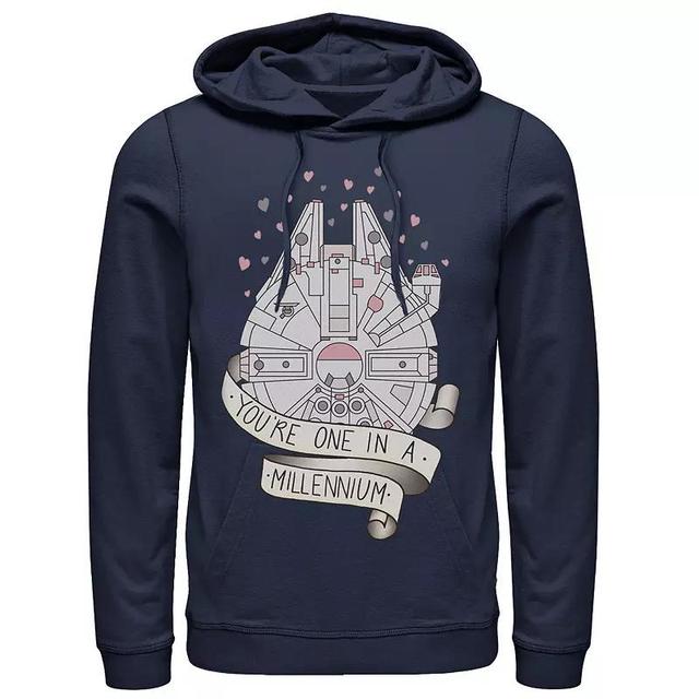 Mens Star Wars Millennium Falcon Youre One In A Millennium Hoodie Blue Product Image