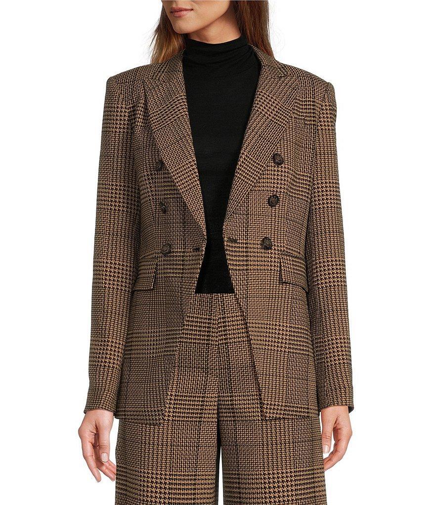 Antonio Melani Aurora Houndstooth Notch Lapel Long Sleeve Button Front Coordinating Blazer Product Image