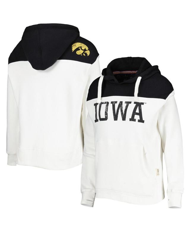 Womens Pressbox /Black Iowa Hawkeyes Chicago 2-Hit Yoke Pullover Hoodie Product Image