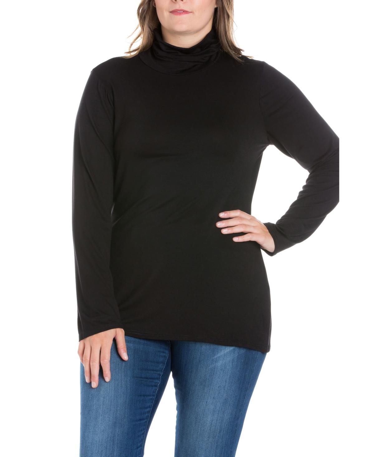 Womens Plus Size Classic Turtleneck Top Product Image