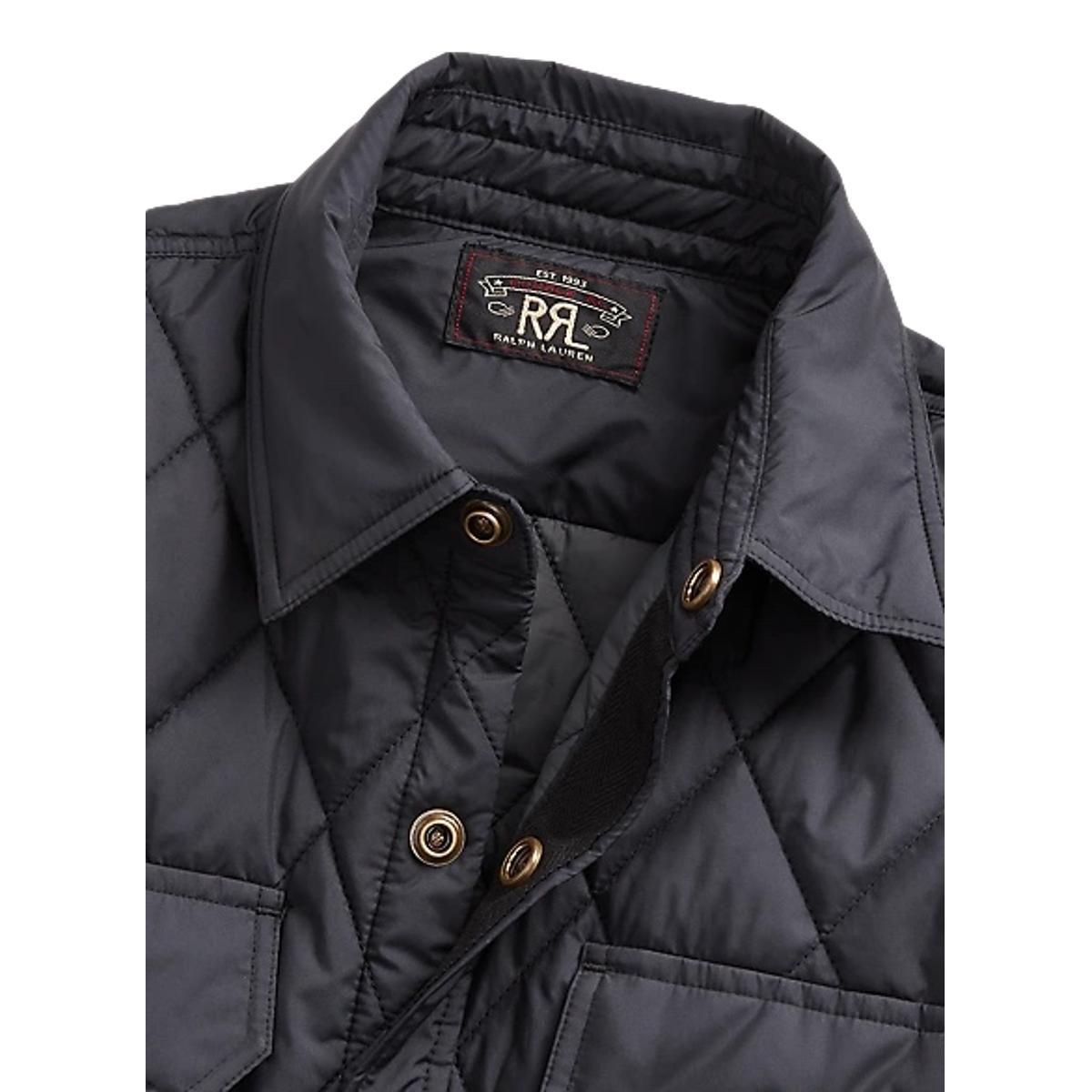 Quilted Shirt Jacket Polo Black Product Image