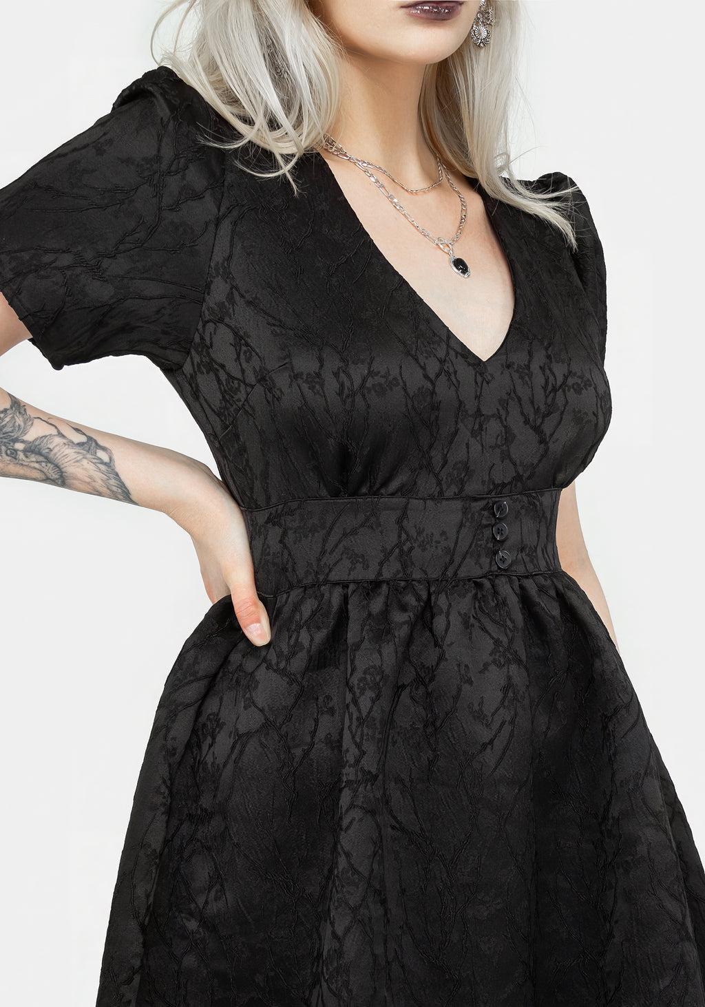 Fracture V-Neck Mini Dress Product Image