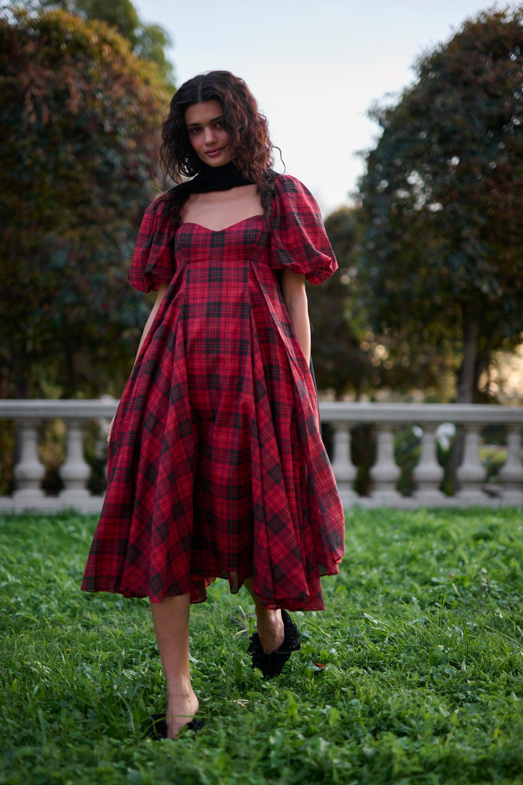 The Royal Tartan La Femme Dress Product Image