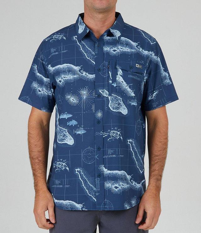 Salty Crew Short Sleeve Printed Tech Woven Shirt Product Image