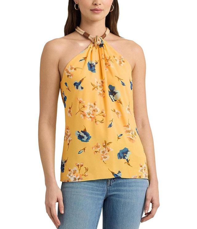 Lauren Ralph Lauren Floral Crinkle Georgette Halter Top Product Image