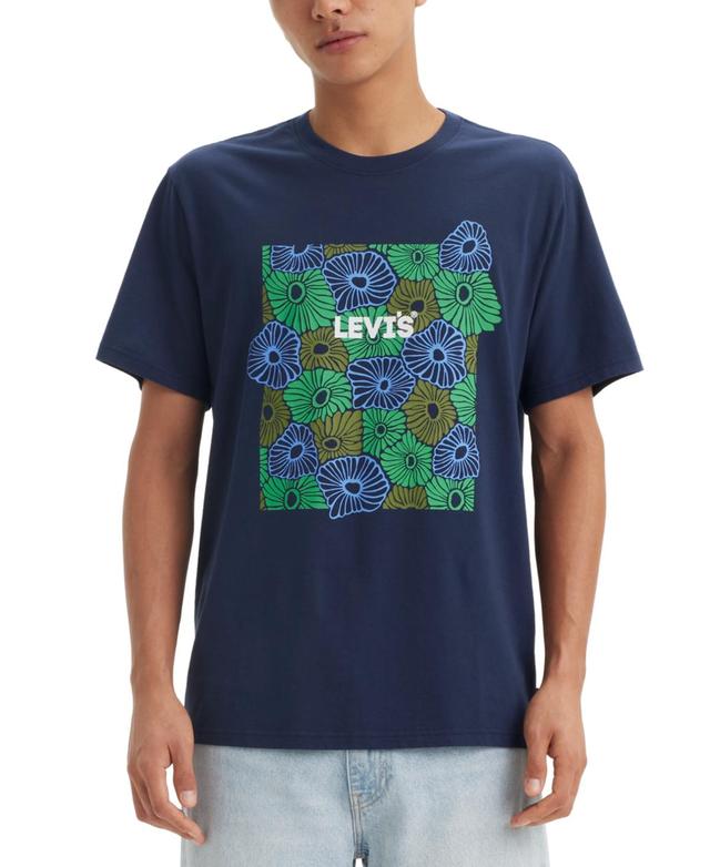 Levis Mens Relaxed-Fit Floral Logo Graphic T-Shirt Product Image