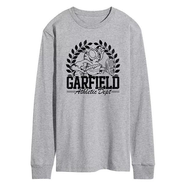 Mens Garfield Athletic Dept. Long Sleeve Graphic Tee Grey Gray Product Image