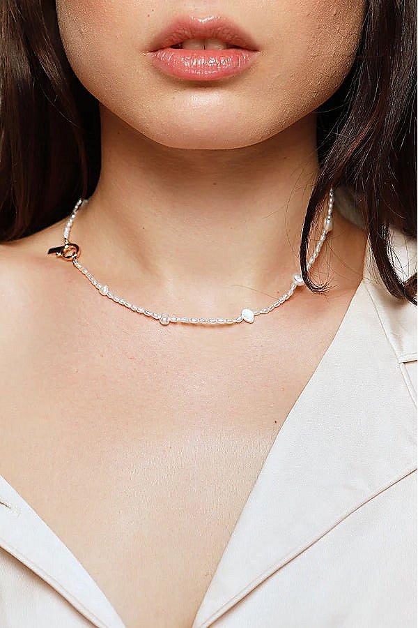 Deux Lions Jewelry Flavia Pearl Necklace Womens at Urban Outfitters Product Image