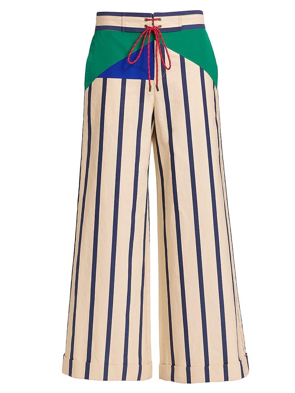 Womens Harbor City Striped Wide-Leg Pants Product Image