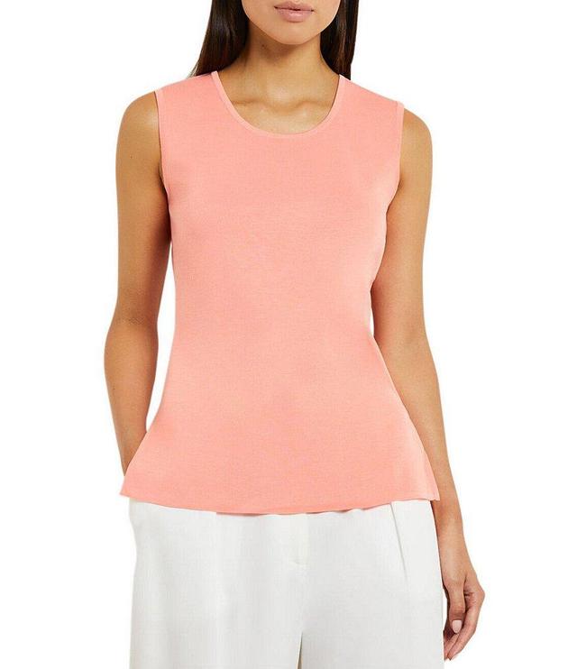 MISOOK Classic Knit Scoop Neck Sleeveless Side Slit Tank Top Product Image