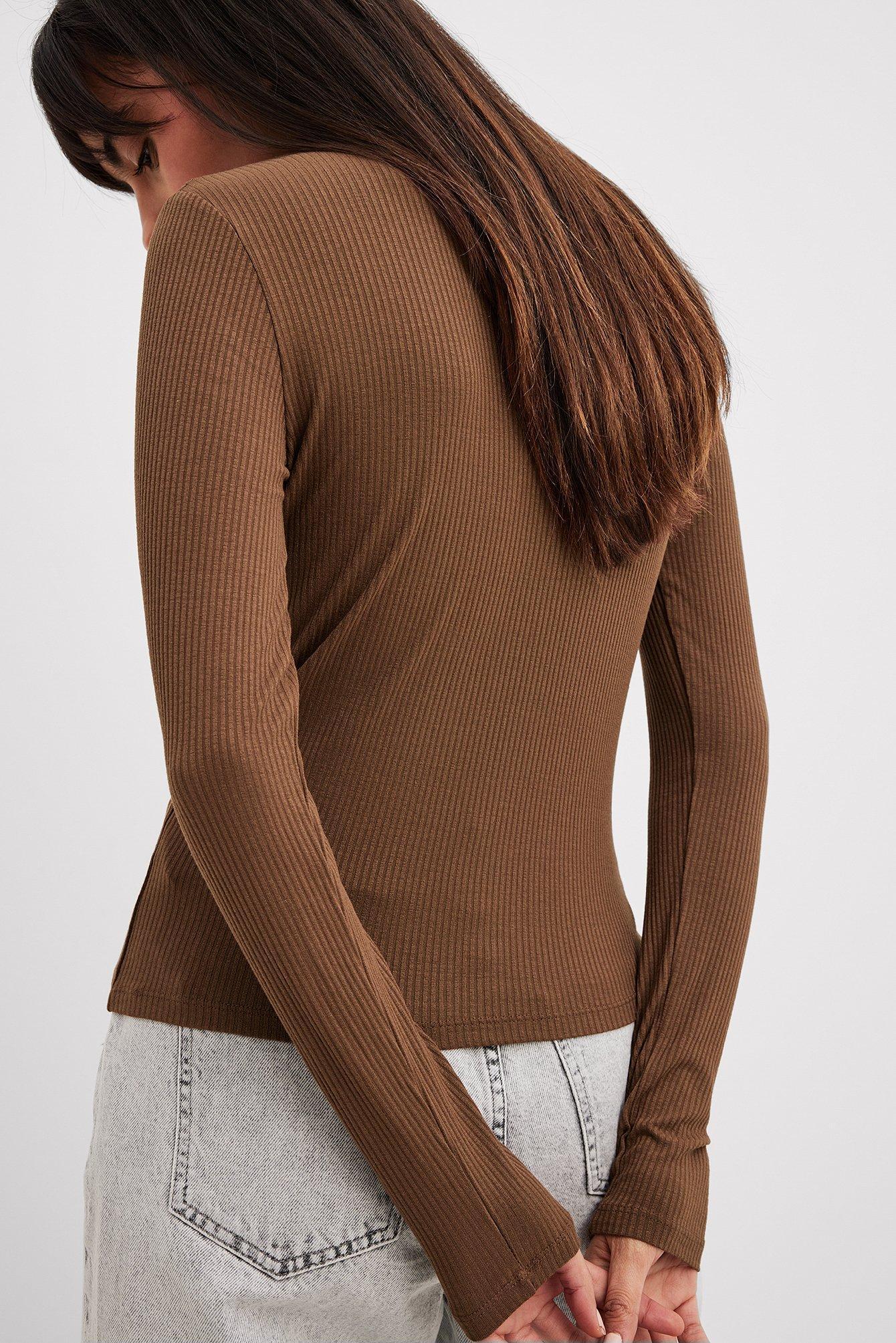 Ribbed Long Sleeved Turtle Neck Top product image