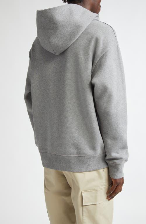 Grenoble Logo Printed Drawstring Hoodie In Grey Product Image