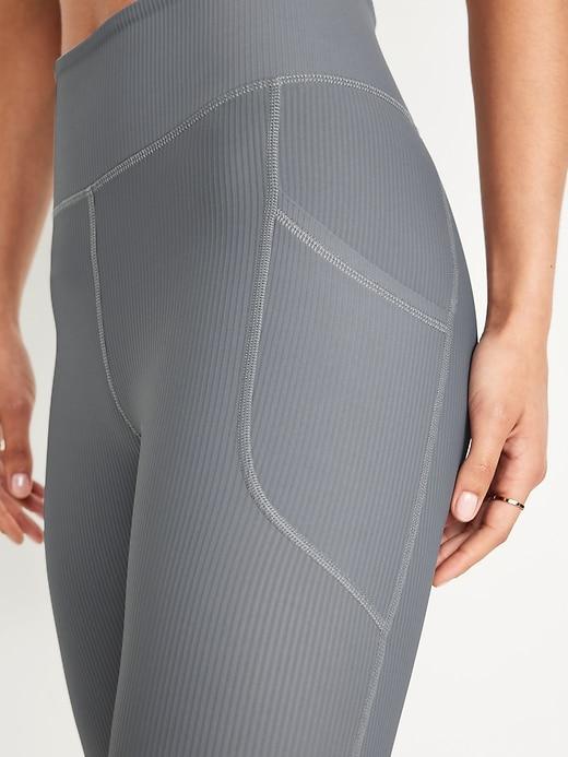 High-Waisted PowerSoft Ribbed Leggings Product Image