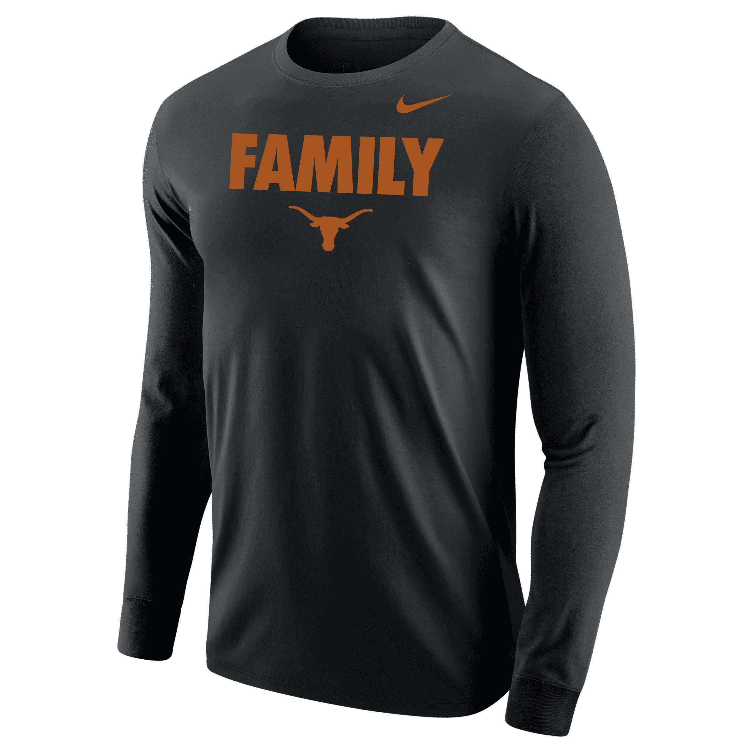 Texas Nike Men's College Long-Sleeve T-Shirt in Black, Size: Large | M12333P289-TEX Product Image