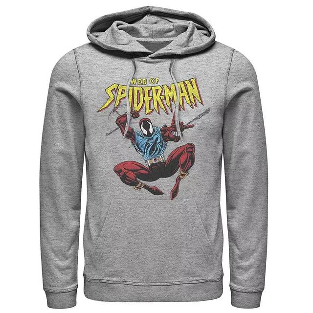 Mens Marvel Spider-Man Web Of Spider-Man Portrait Hoodie Med Grey Product Image