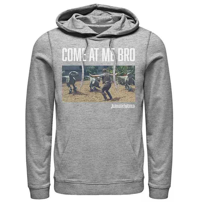 Mens Jurassic World Come At Me Bro Movie Still Hoodie Dark Grey Product Image