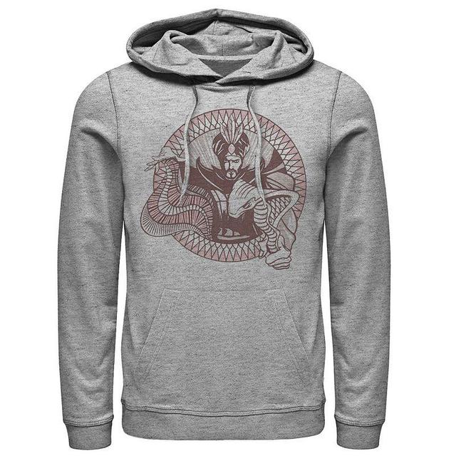 Disneys Aladdin Jafar Line Art Circle Portrait Mens Hoodie Athletic Grey Product Image