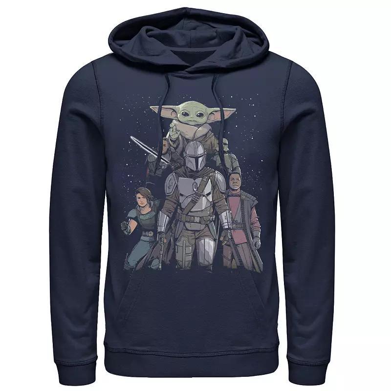 Mens Star Wars: The Mandalorian Movie Poster Hoodie Blue Product Image