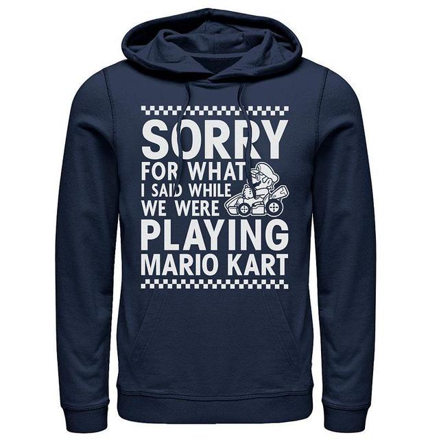 Mens Mario Kart Pullover Hoodie Blue Product Image