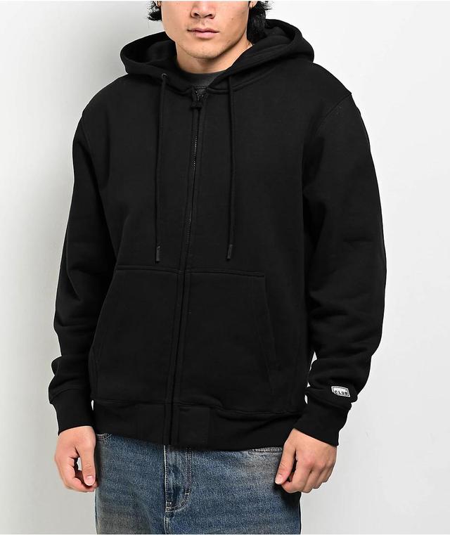 Pro Club Heavyweight Fleece Black Zip Hoodie Product Image