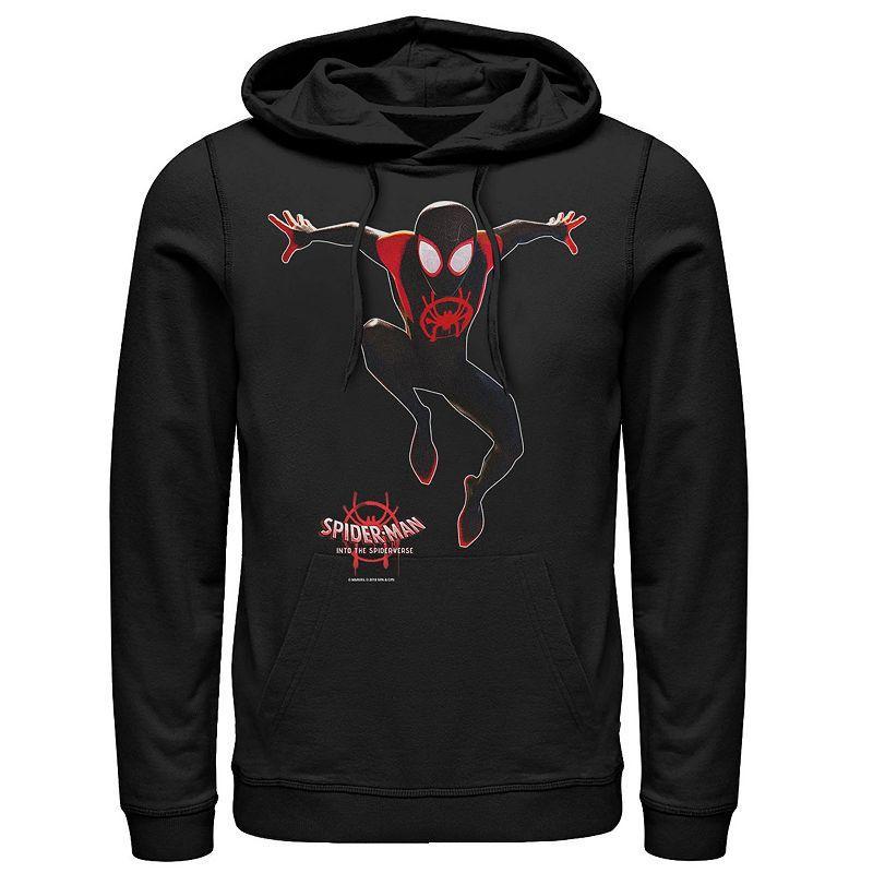 Mens Marvel Spider-Man Miles Morales Action Pose Pullover Hoodie Product Image