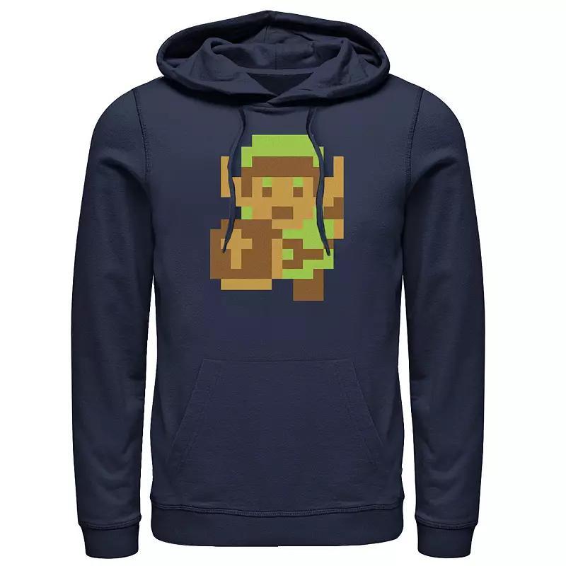 Mens Nintendo The Legend Of Zelda Pixelated Link Hoodie Blue Product Image