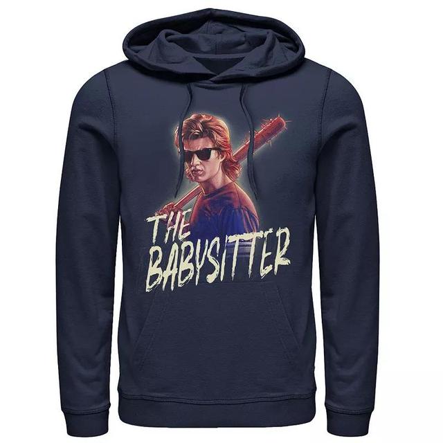 Mens Netflix Stranger Things Steve The Babysitter Portrait Hoodie Blue Product Image