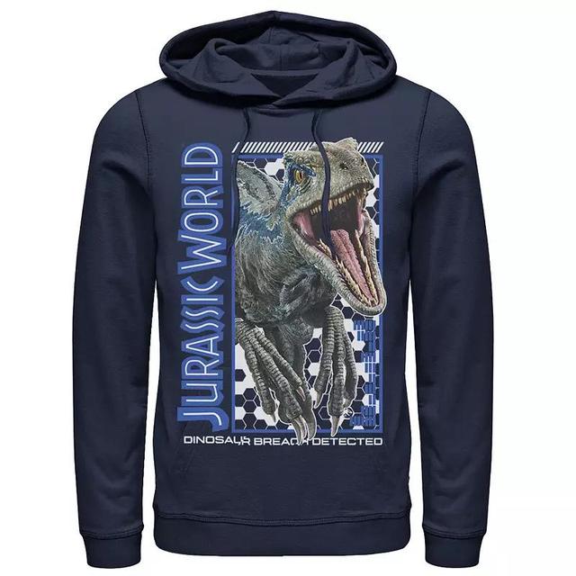 Mens Jurassic World Two Blue Dino Breach Hoodie Product Image