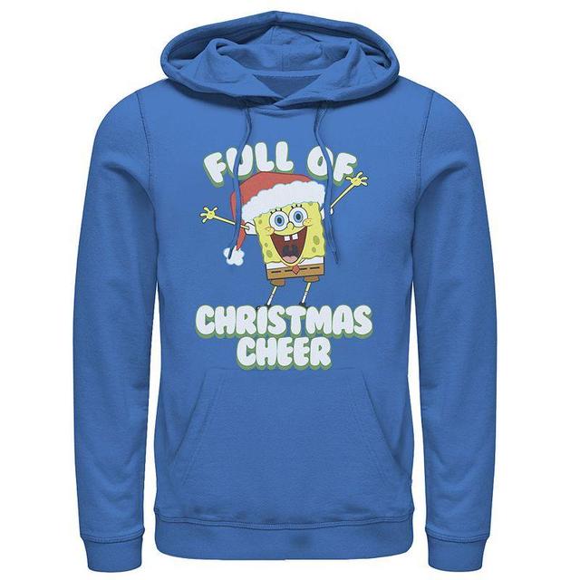 Mens SpongeBob SquarePants Full of Cheer Hoodie Med Blue Product Image