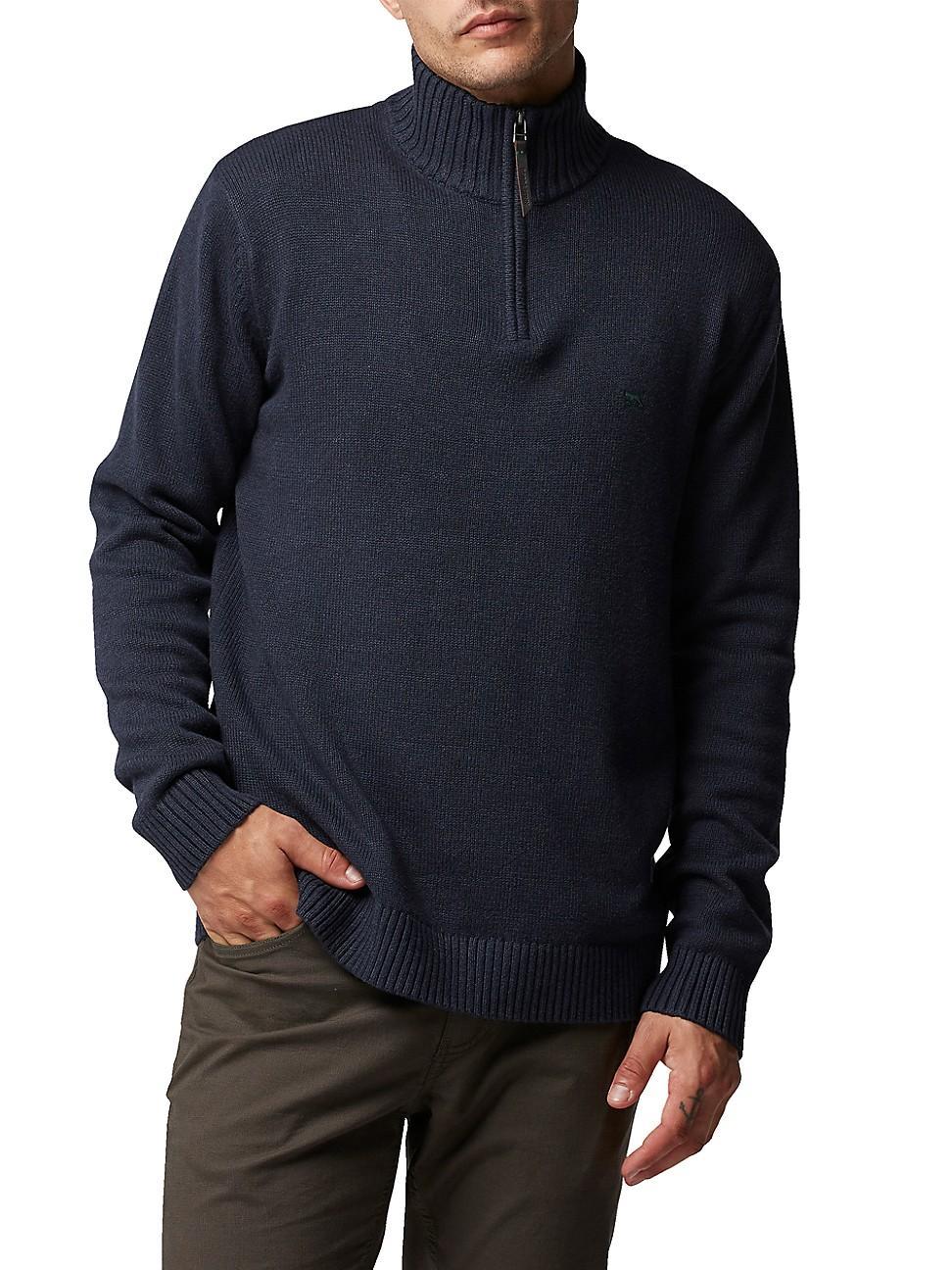 Mens Merrick Bay Half-Zip Cotton Sweater Product Image