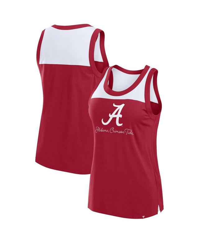 Fanatics Womens Crimson Oklahoma Sooners Crosley Colorblock Tank Top - Crimson Product Image