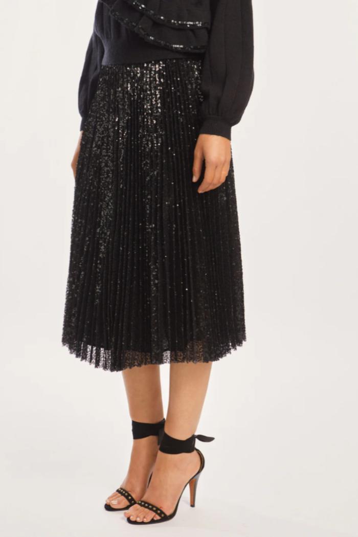 Kailey Black Sequin Skirt Product Image