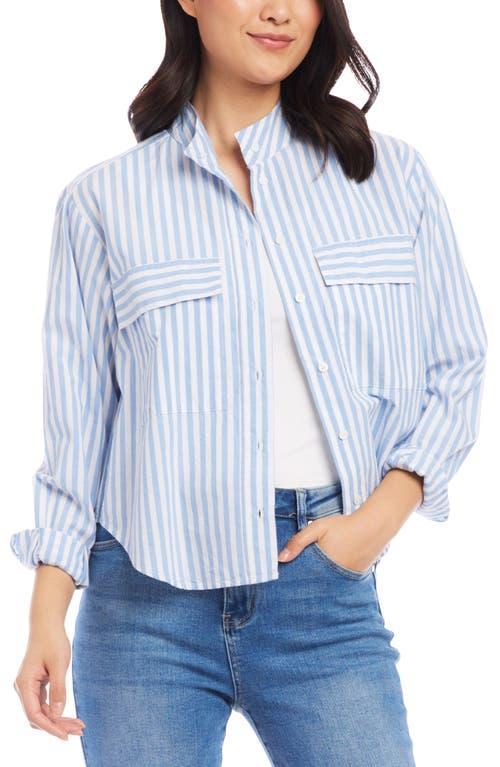 Karen Kane Stripe Cotton Shirt Jacket Product Image