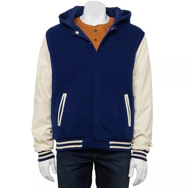 Mens Victory Outfitters Hooded Fleece Varsity-Style Jacket Product Image