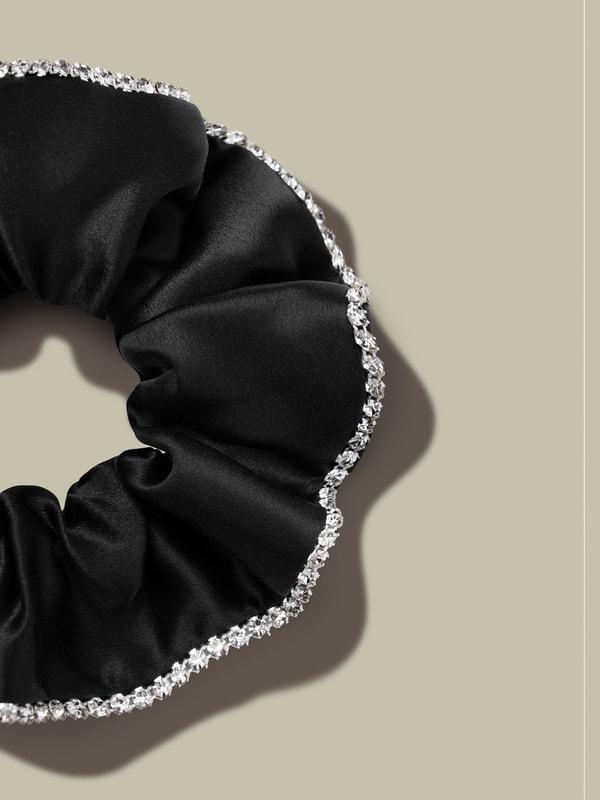 LILYSILK Rhinestone Jewelry Silk Scrunchies Product Image