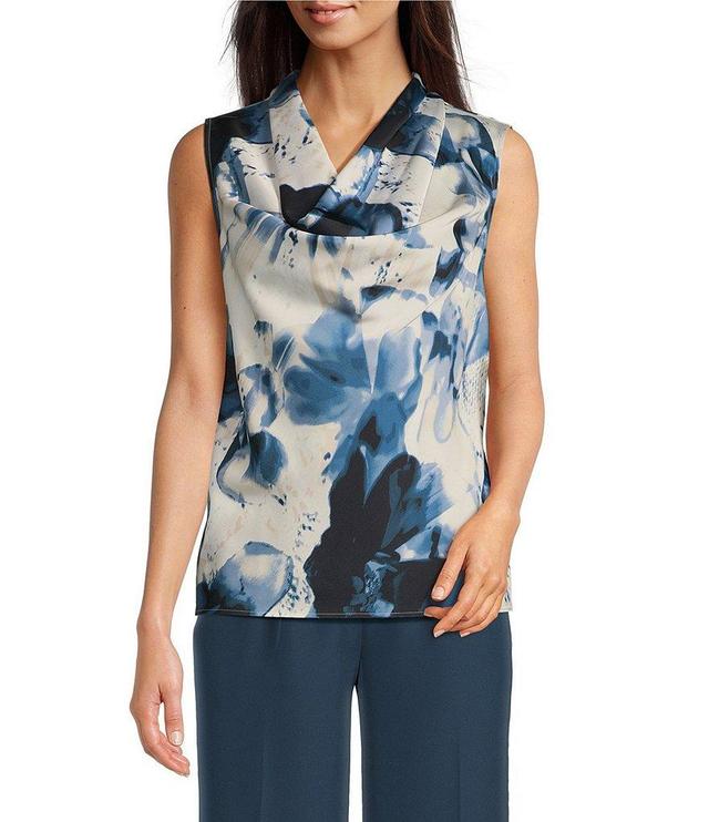 Donna Karan Cowl Neckline Sleeveless Blouse Product Image