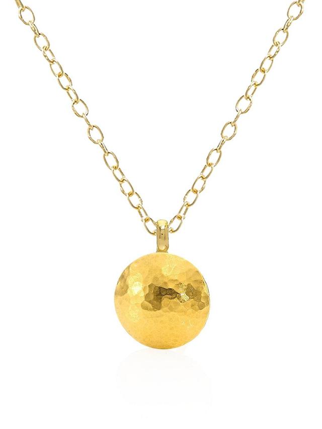 Womens Spell Large 24K Yellow Gold, 22K Yellow Gold & 18K Yellow Gold Lentil Pendant Necklace Product Image