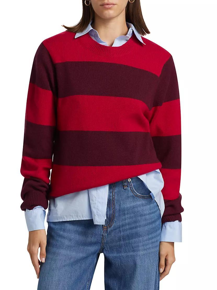 Striped Cashmere Crewneck Sweater Product Image