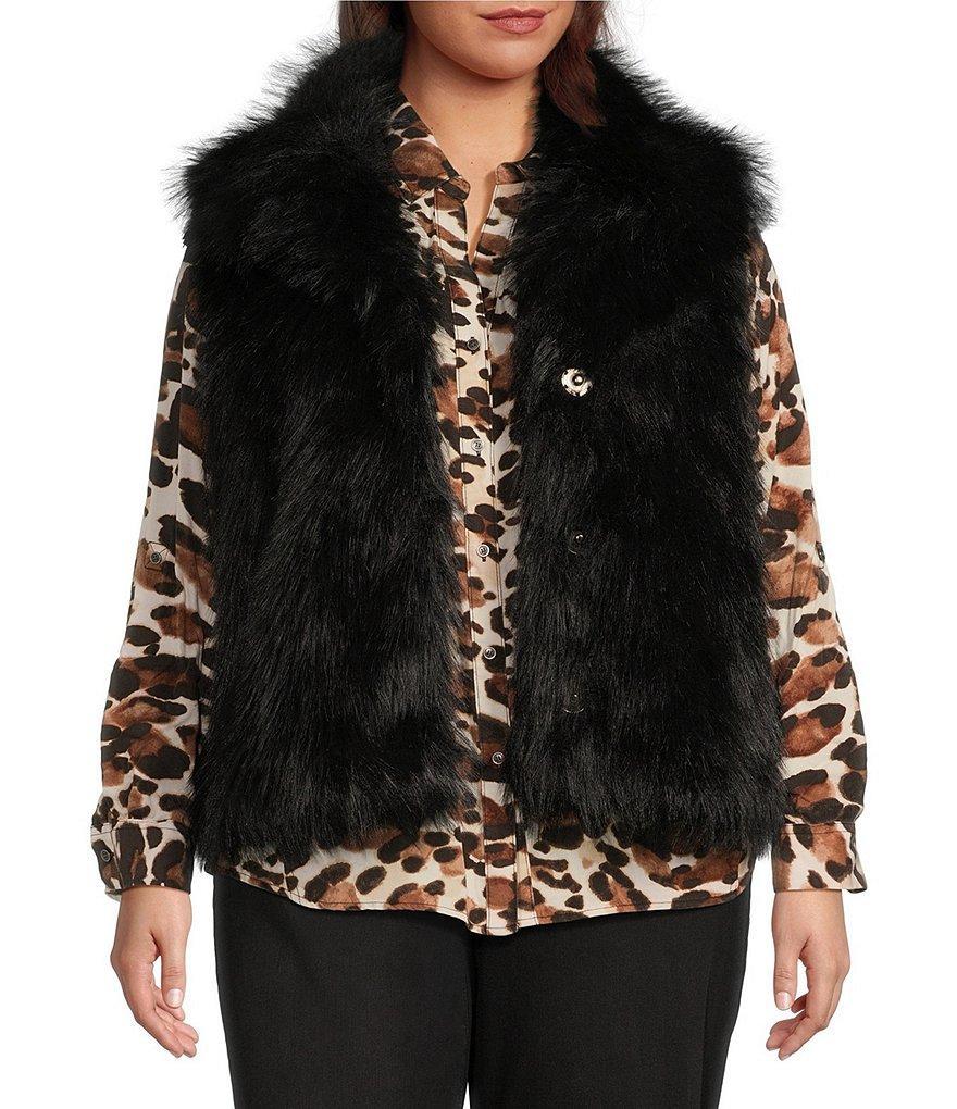 Nurture by Westbound Plus Size Faux Fur Vest Product Image